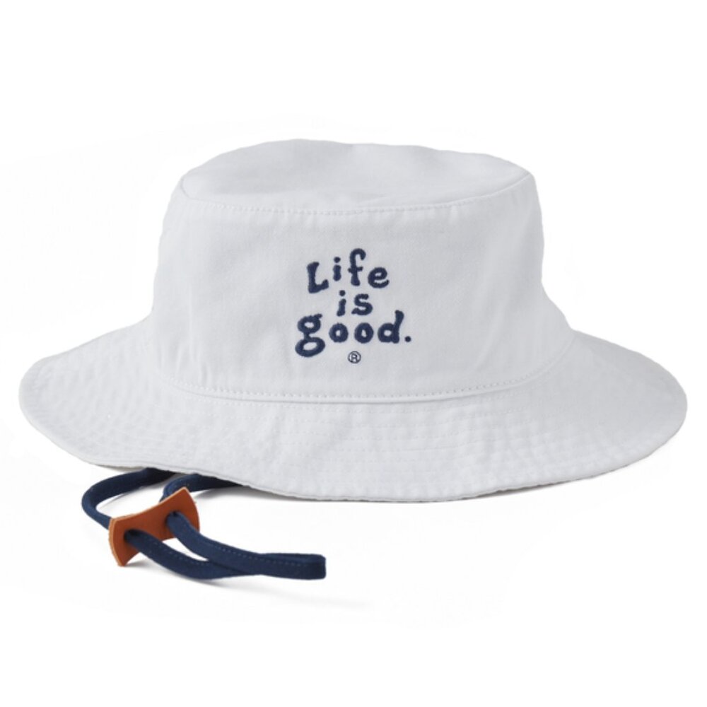 Life is Good Vintage Wordmark Stacked Bucket Hat/Cap